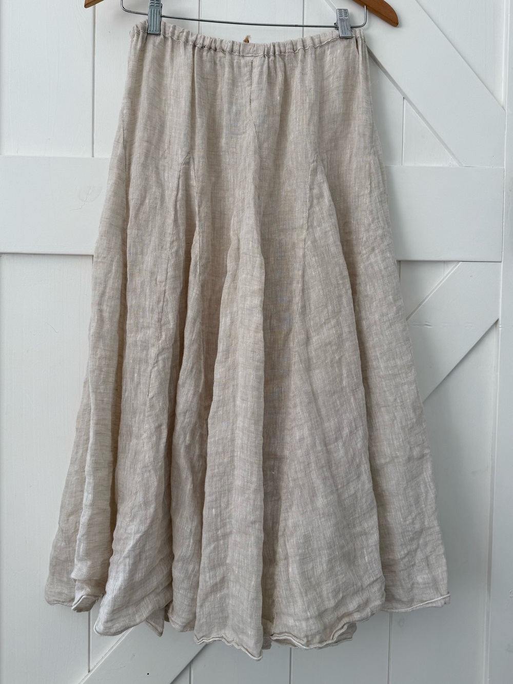 CP Shades Linen Maxi Skirt Elastic Waist Lagenlook Size Medium - Picture 2 of 16